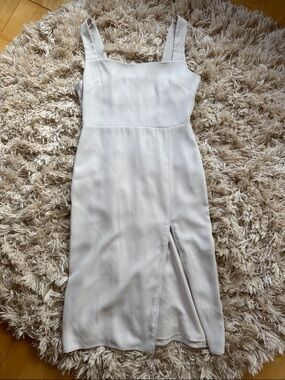 Babaton Cream Square-Neck Midi Dress 4